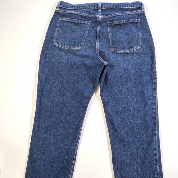 Old Navy High Rise Slouchy Straight Jeans Womens Sz 14 Stretch Button Fly - Picture 8 of 8